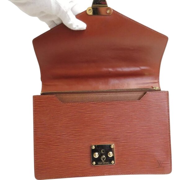 177318BR (L4) Louis Vuitton Brief Case Concorde Brown Epi Leather - Picture 3 of 14